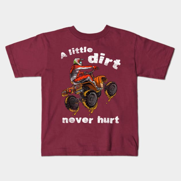 Motocross Little Dirt Never Hurt Dirt Bike Mx Racing Biker Kids T-Shirt by rhazi mode plagget